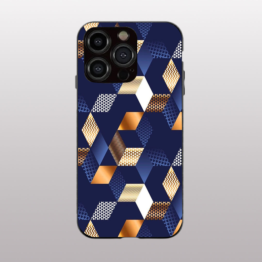 Disorted Wood Blue pattern phone case for iphone 12 pro| Glass case