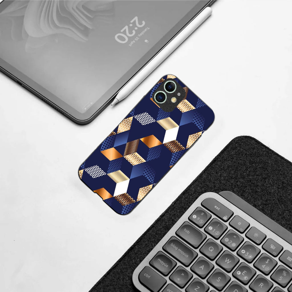 Disorted Wood Blue pattern phone case for iphone 11| Glass case