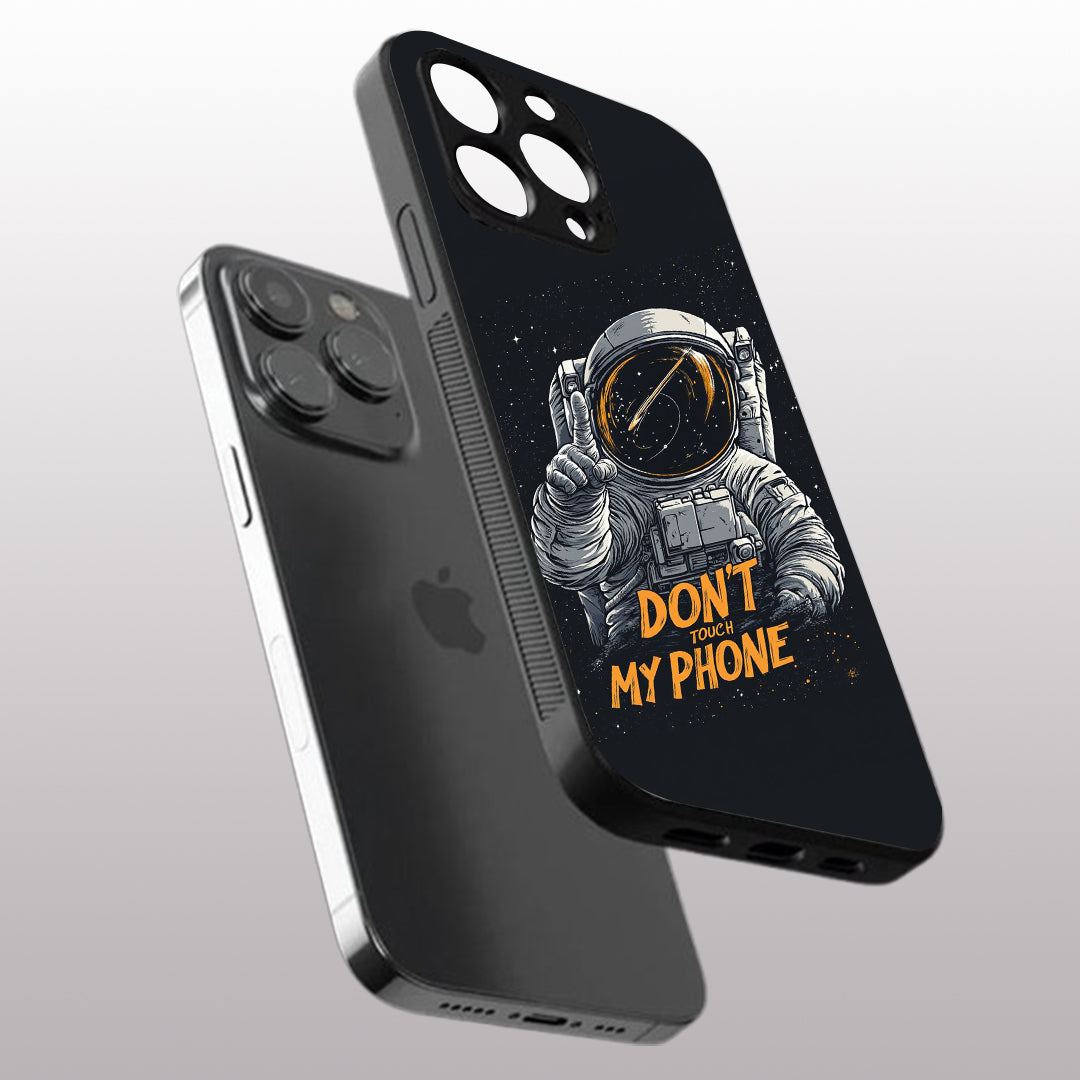 Don't Touch My Phone pattern phone case for iphone 16 pro | Glass case