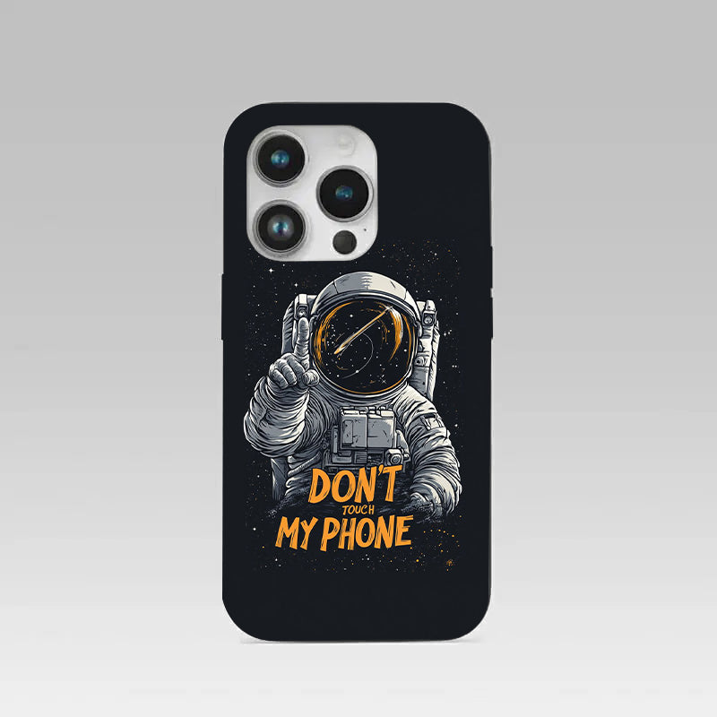 Don't Touch My Phone pattern phone case for iphone 16 pro | Glass case