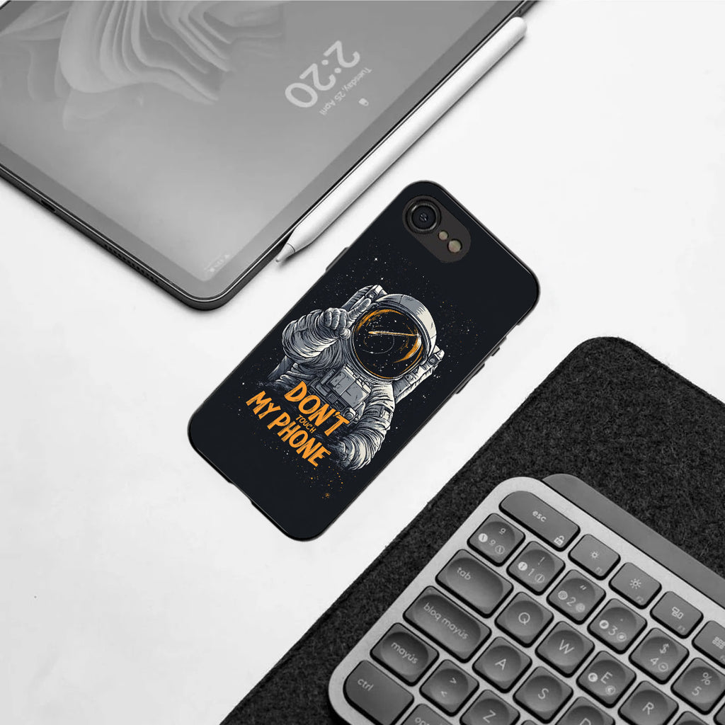 Don't Touch My Phone pattern phone case for iphone 16E| Glass case