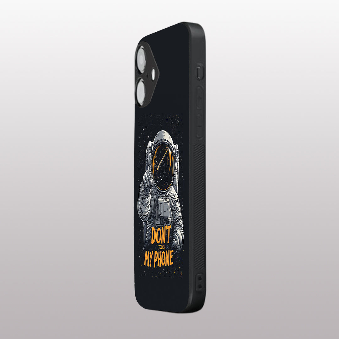 Don't Touch My Phone pattern phone case for iphone 16 plus | Glass case