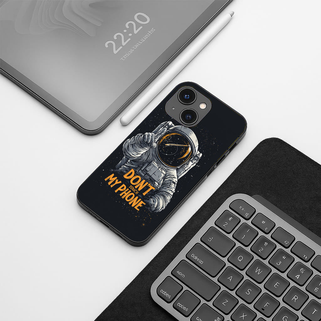 Don't Touch My Phone pattern phone case for iphone 13 mini | Glass case