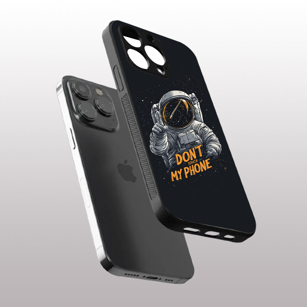 Don't Touch My Phone pattern phone case for iphone 16 pro max | Glass case
