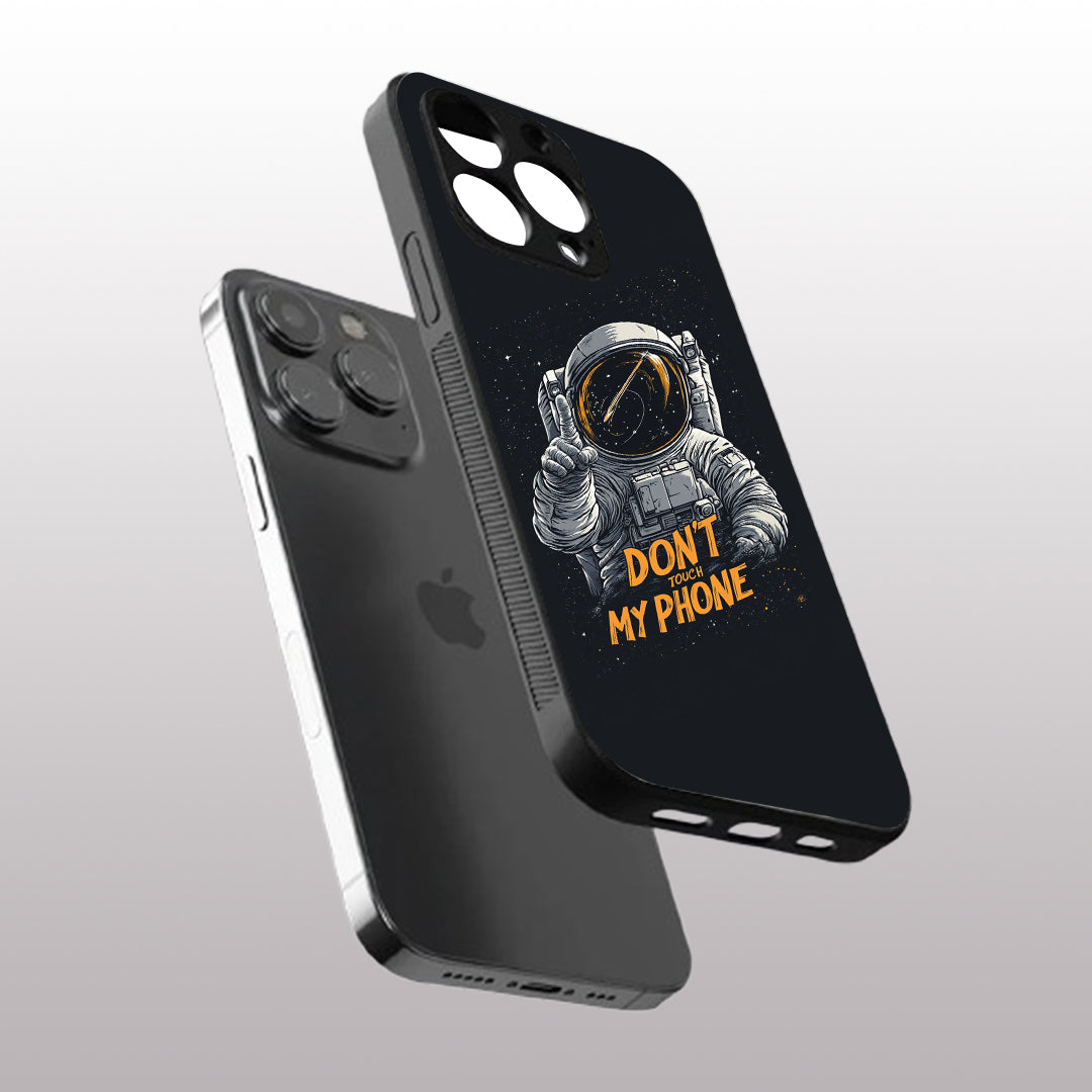 Don't Touch My Phone pattern phone case for iphone 16 pro max | Glass case