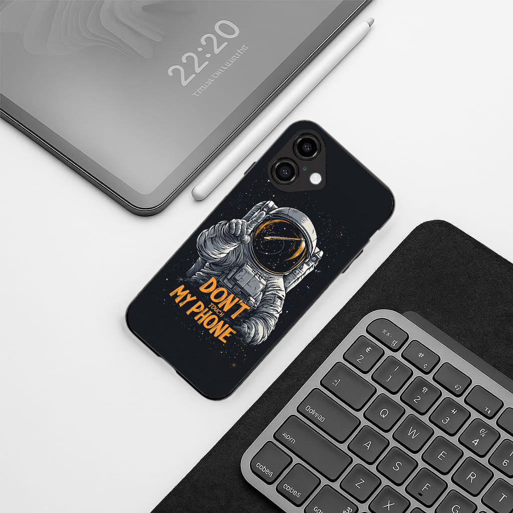 Don't Touch My Phone pattern phone case for iphone 16 | Glass case