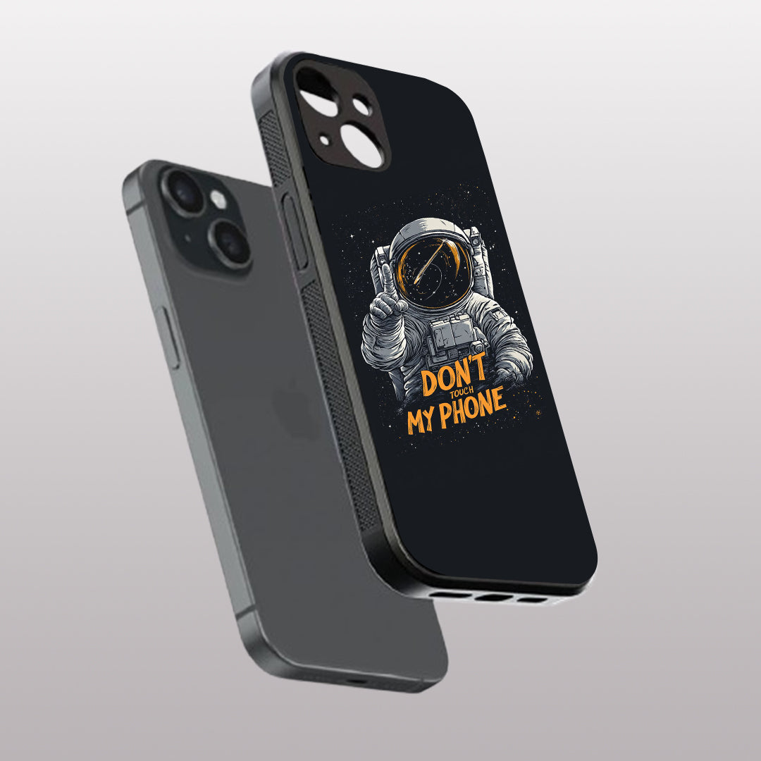 Don't Touch My Phone pattern phone case for iphone 15 | Glass case