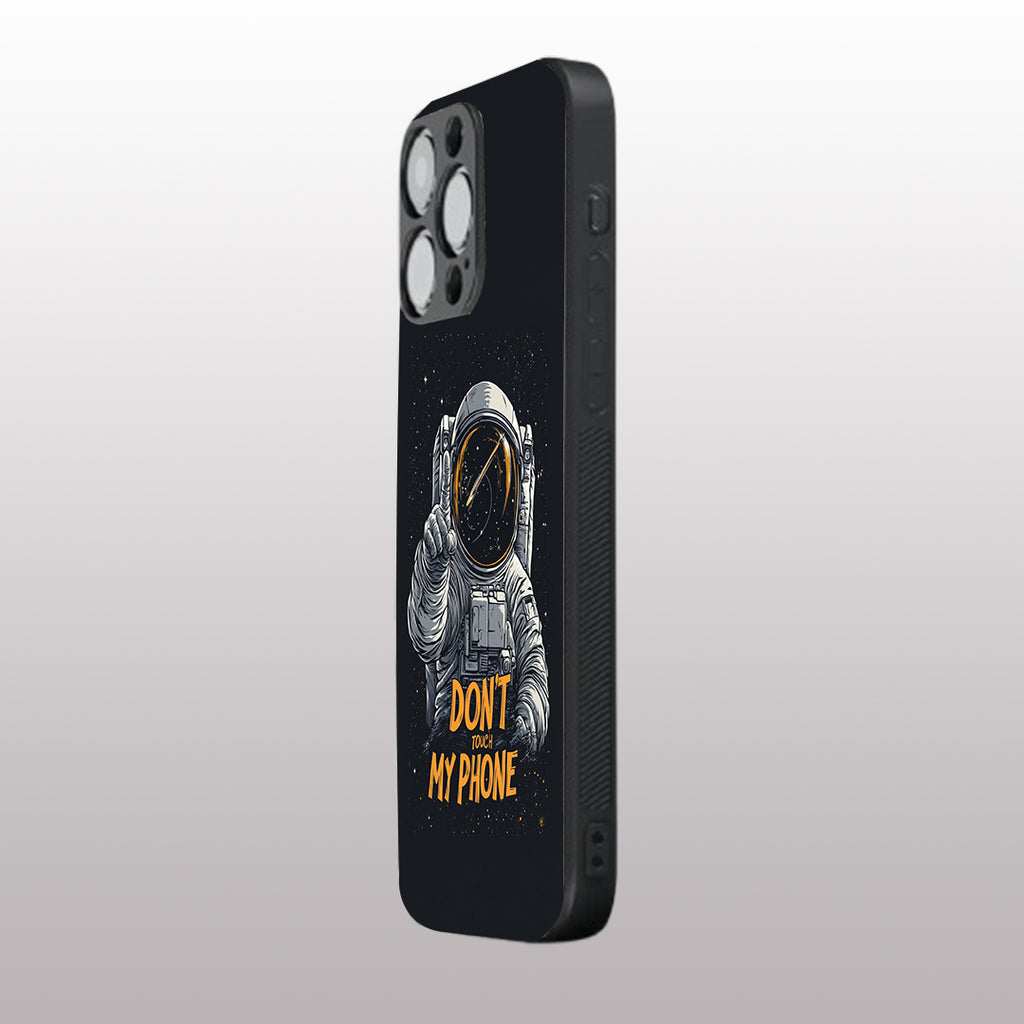 Don't Touch My Phone pattern phone case for iphone 15 pro max | Glass case