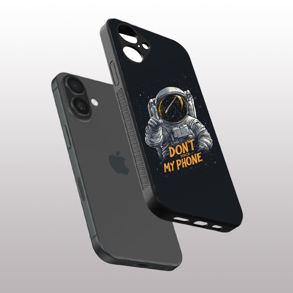 Don't Touch My Phone pattern phone case for iphone 16 | Glass case