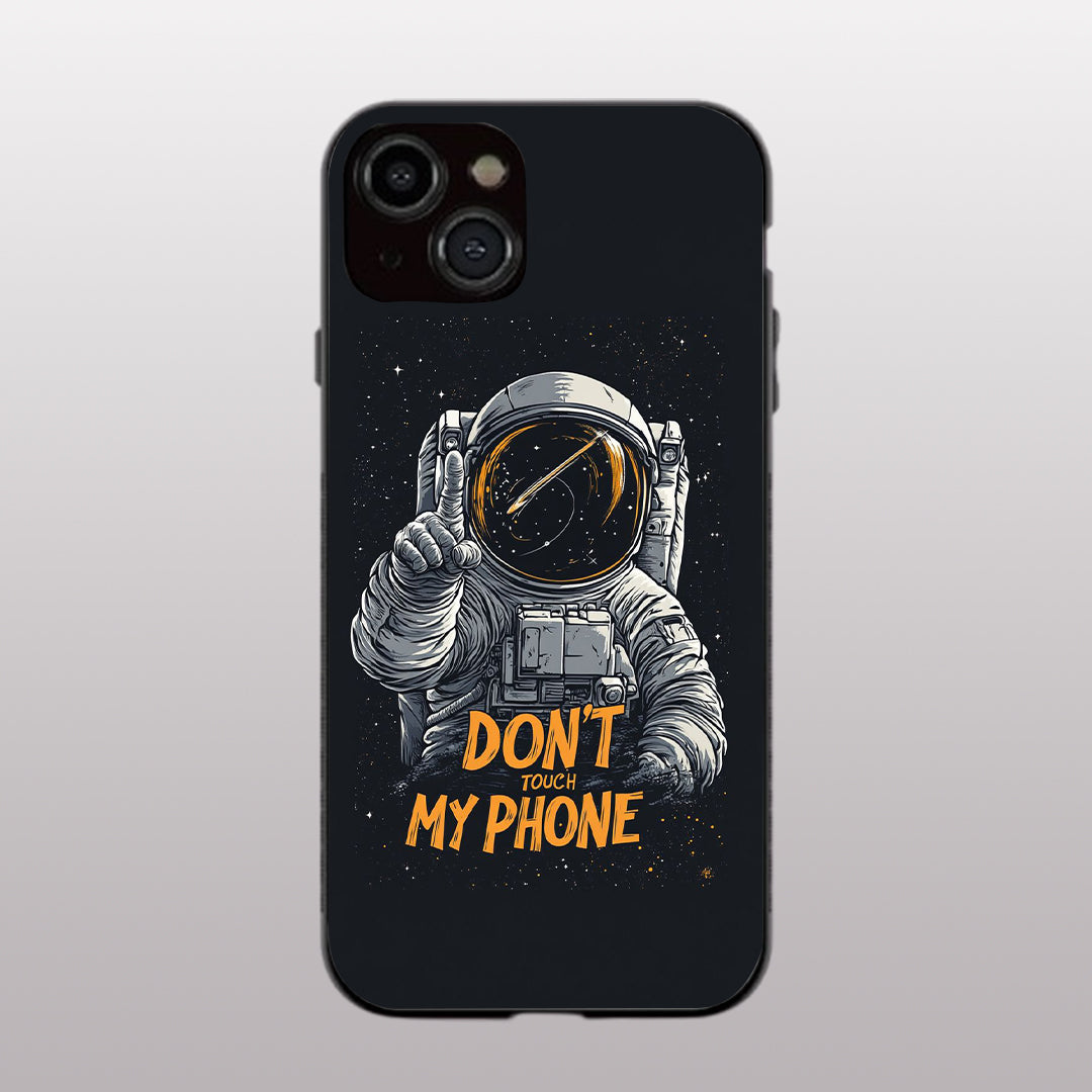 Don't Touch My Phone pattern phone case for iphone 14 | Glass case