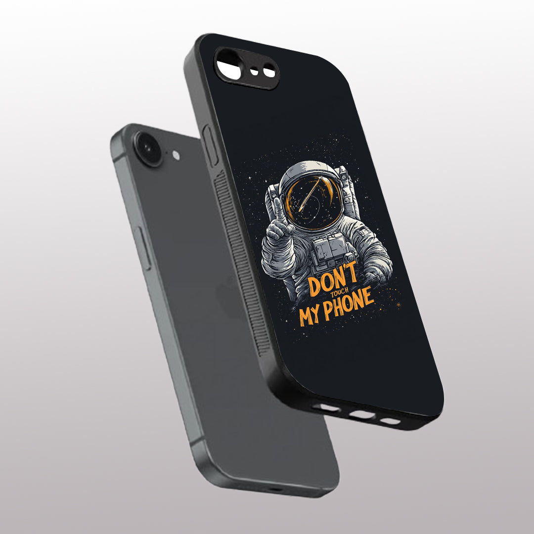 Don't Touch My Phone pattern phone case for iphone 16E| Glass case