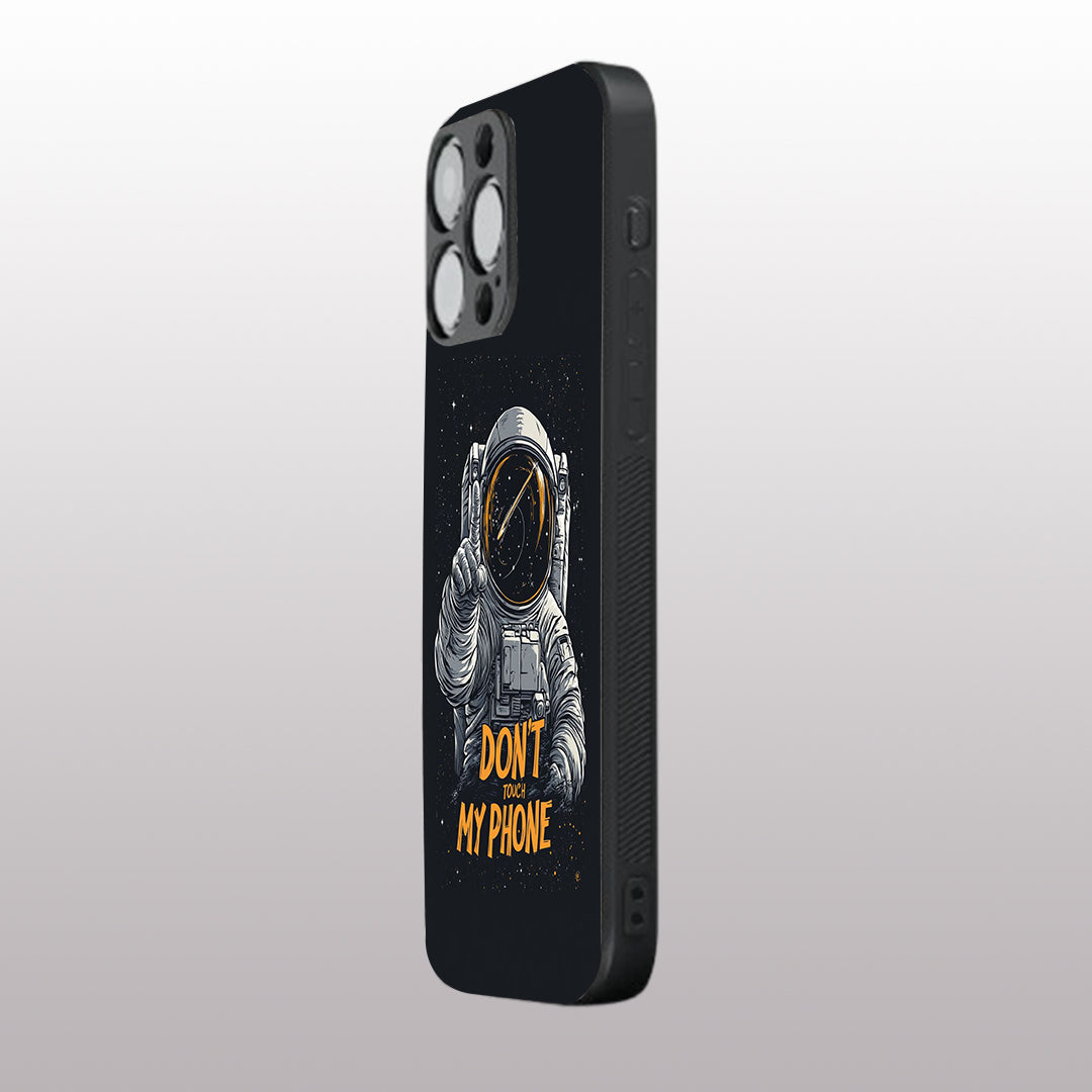 Don't Touch My Phone pattern phone case for iphone 14 pro max | Glass case
