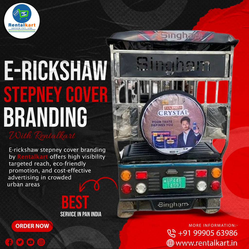 E-Rickshaw Stepney Cover Branding with Installation in Dehradun