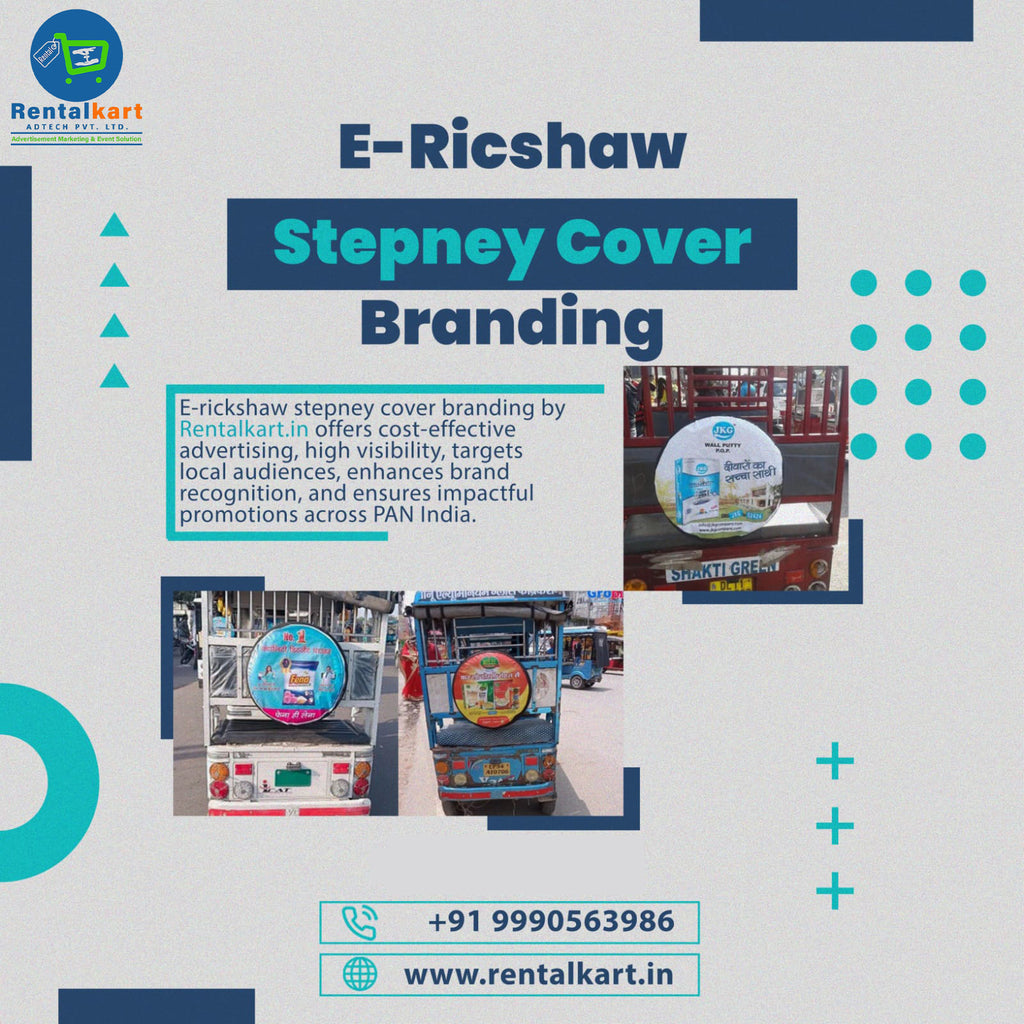 E-Rickshaw Stepney Cover Branding with Installation in Chandigarh