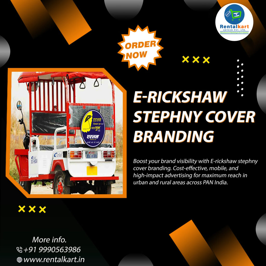 E-Rickshaw Stepney Cover Branding with Installation in Aligarh