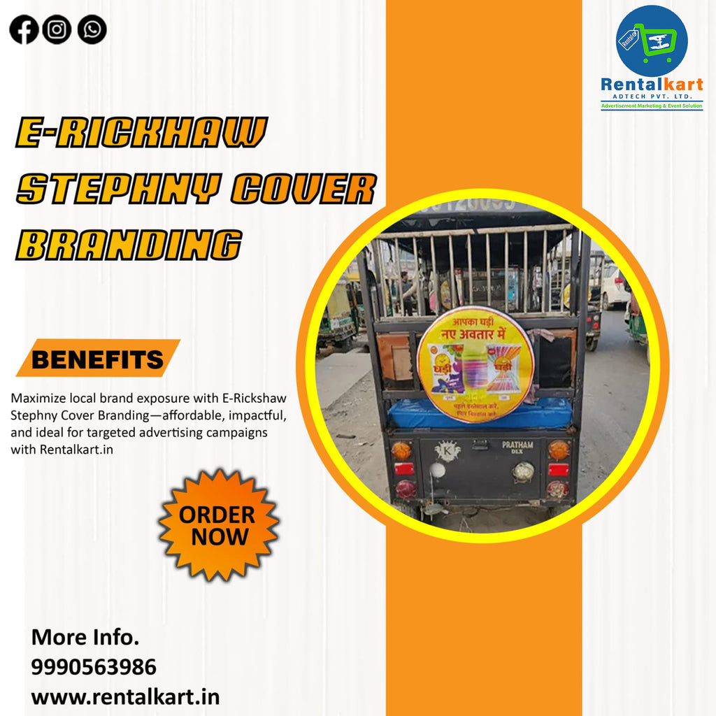 E-Rickshaw Stepney Cover Branding with Installation in Ujjain