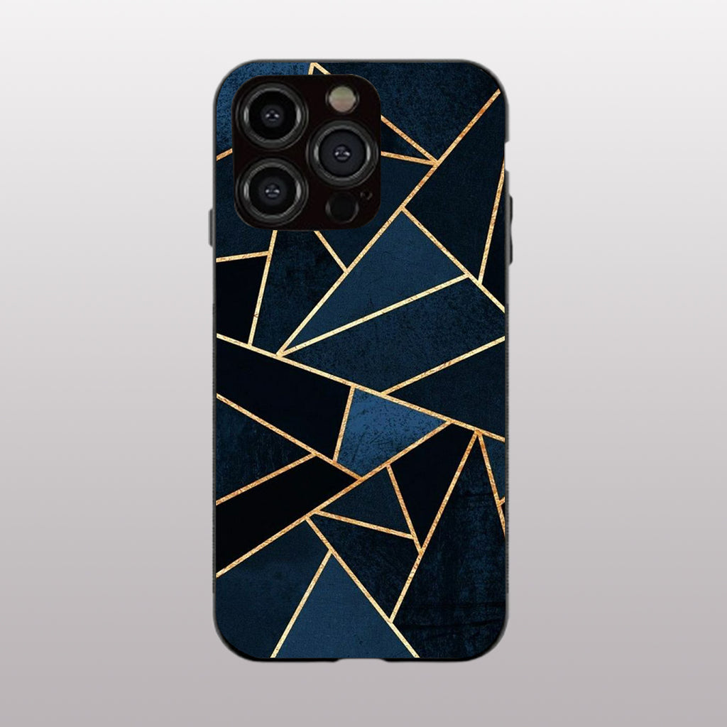Elite Blue Geometric pattern phone case for iphone 11 pro | Glass case