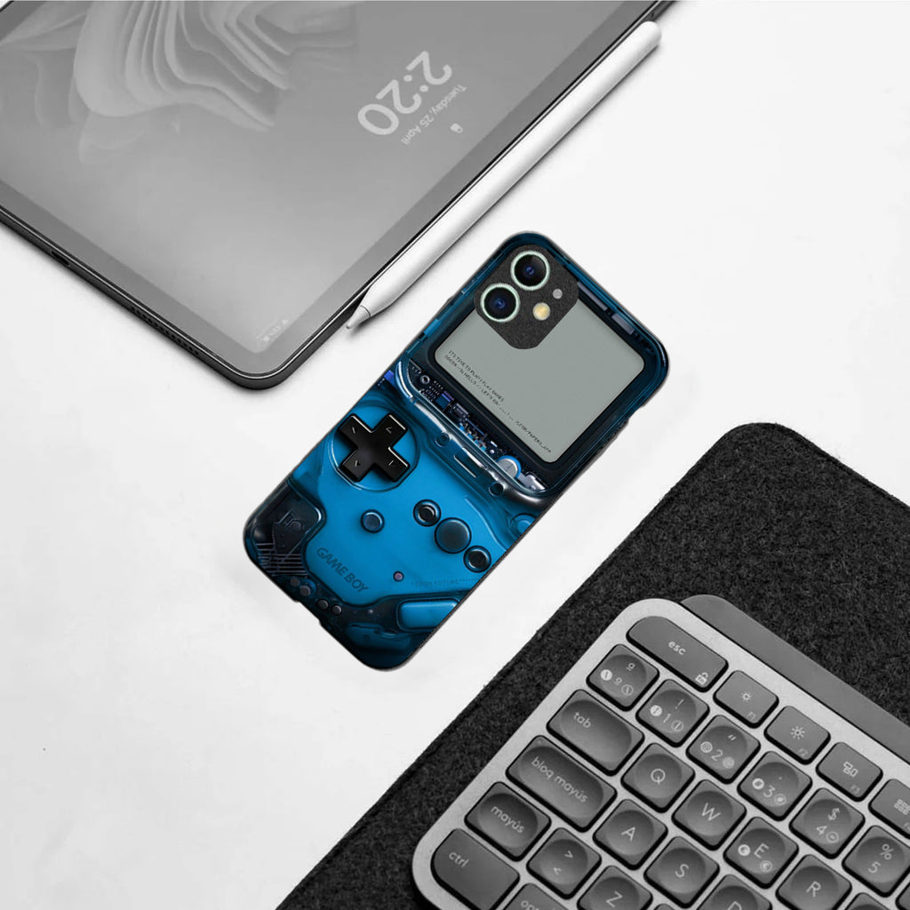 Game Boy Classic Blue pattern phone case for iphone 11| Glass case