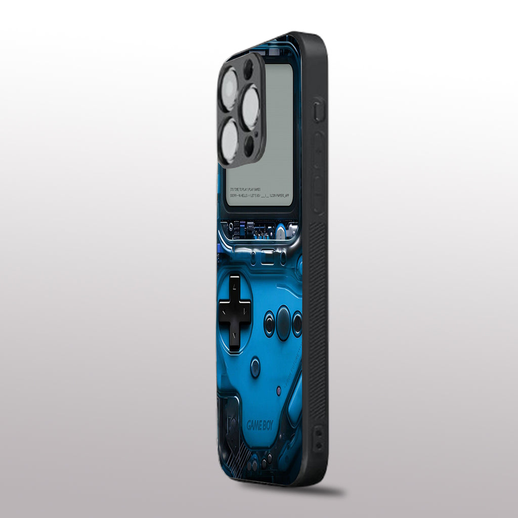 Game Boy Classic Blue pattern phone case for iphone 11 pro |Glass case