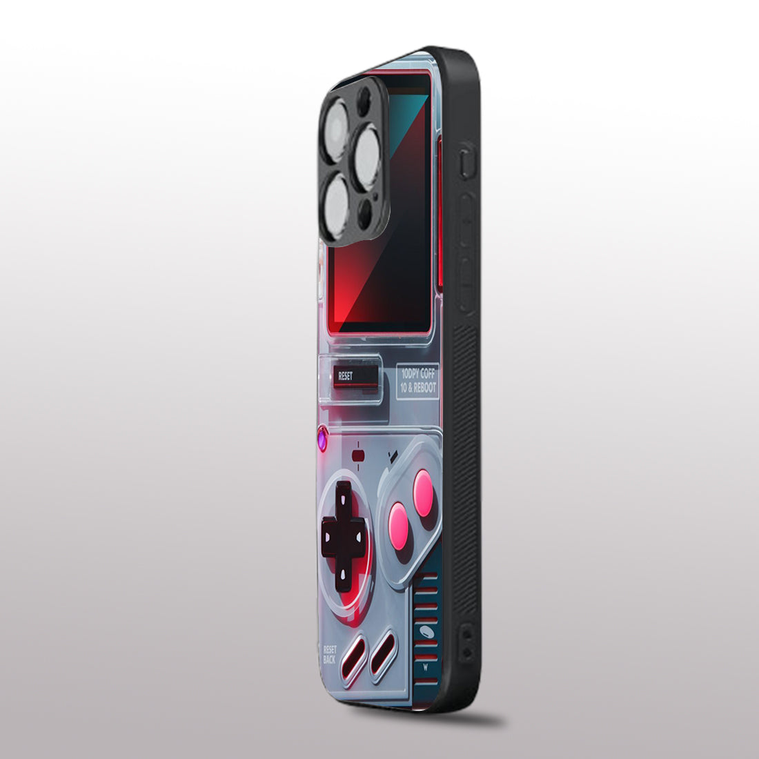 Game Boy Classic Grey pattern phone case for iphone 16 pro | Glass case