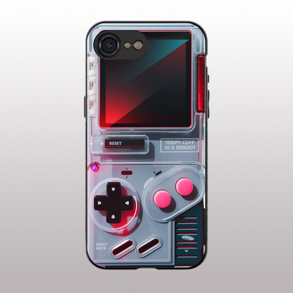 Game Boy Classic Grey pattern phone case for iphone 16E | Glass case