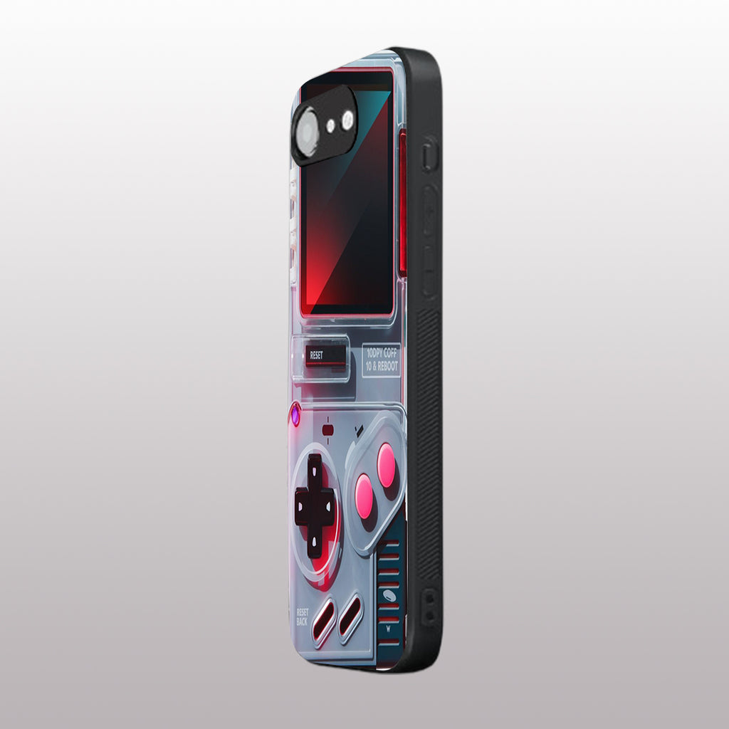 Game Boy Classic Grey pattern phone case for iphone 16E | Glass case