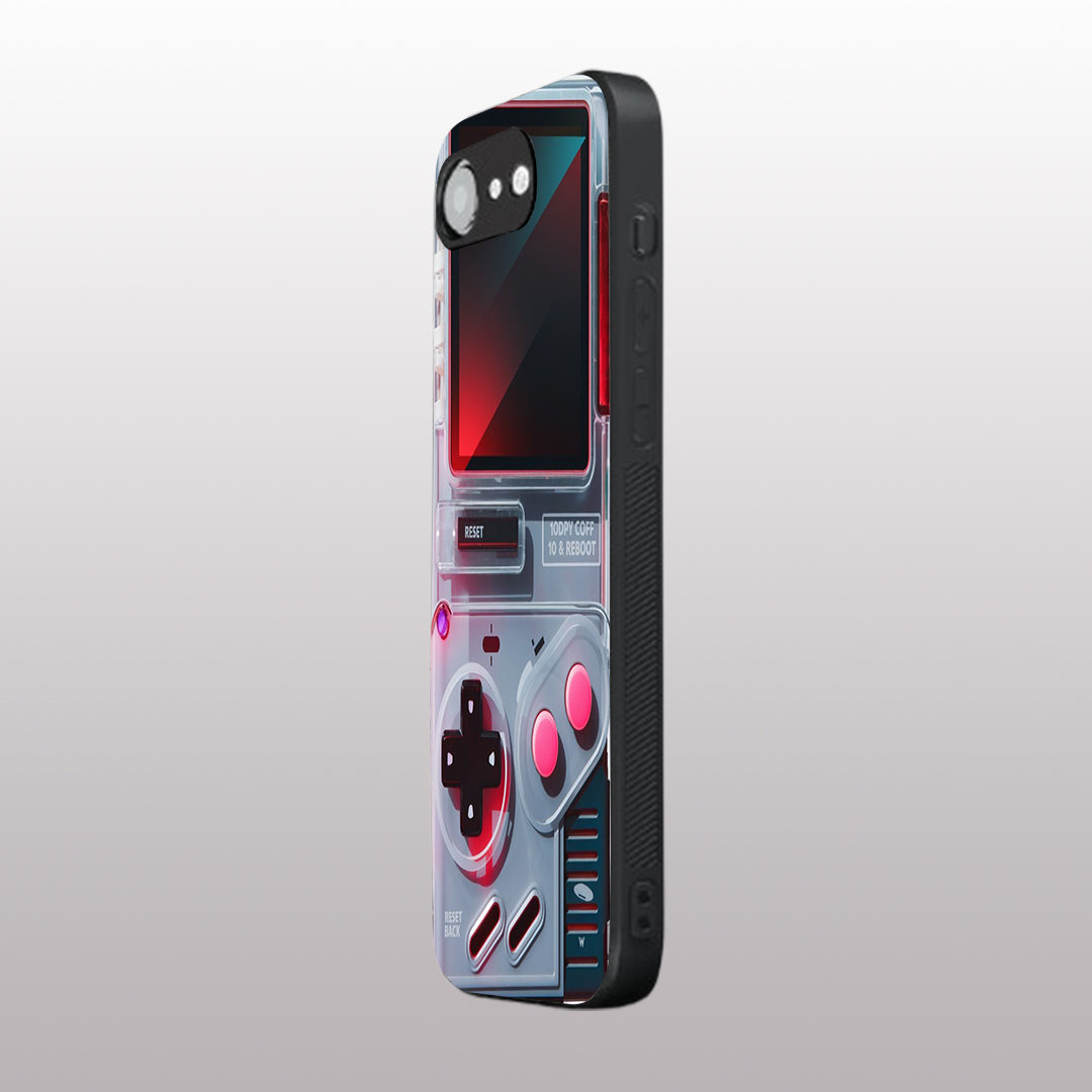 Game Boy Classic Grey pattern phone case for iphone 16E | Glass case