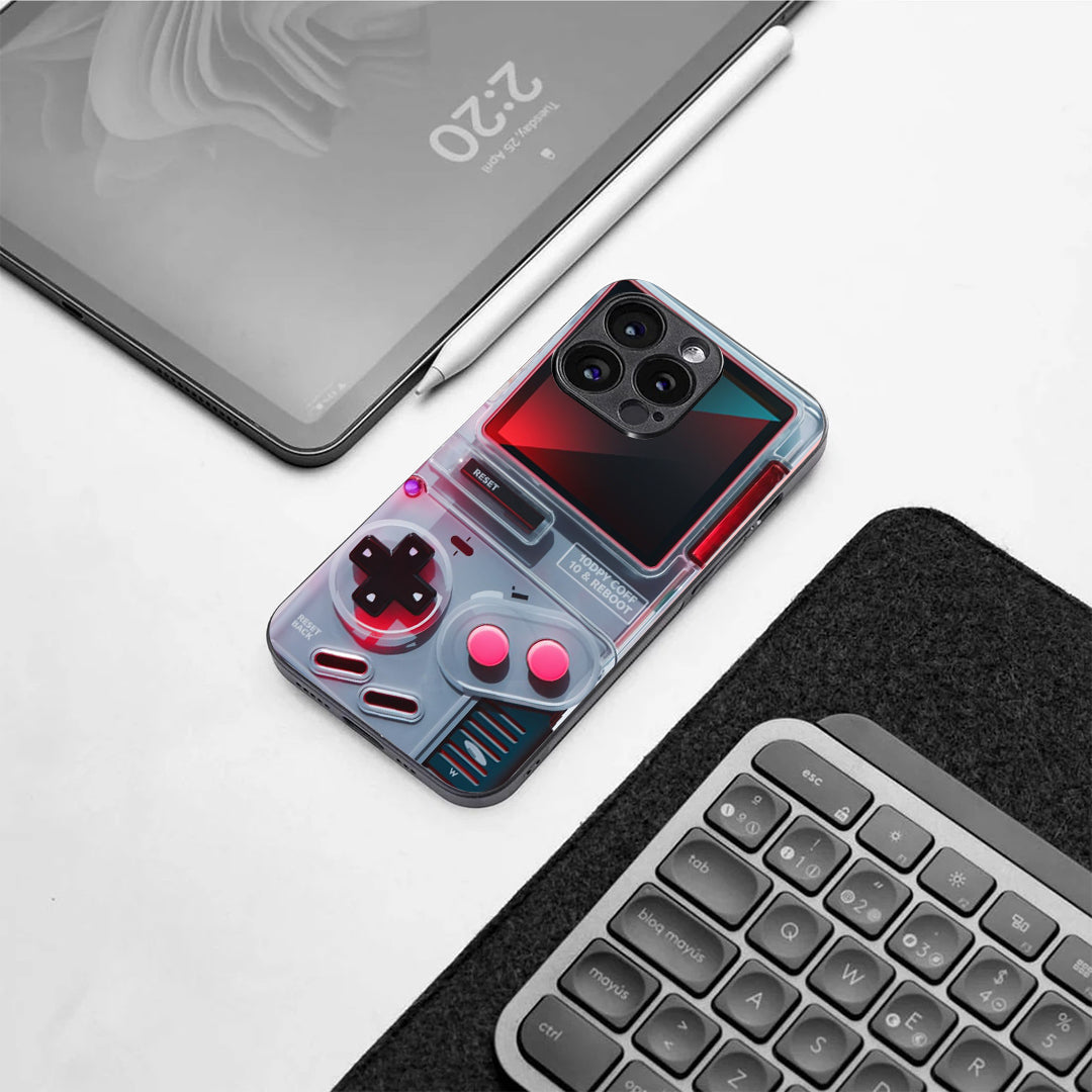 Game Boy Classic Grey pattern phone case for  iphone 12 pro | Glass case