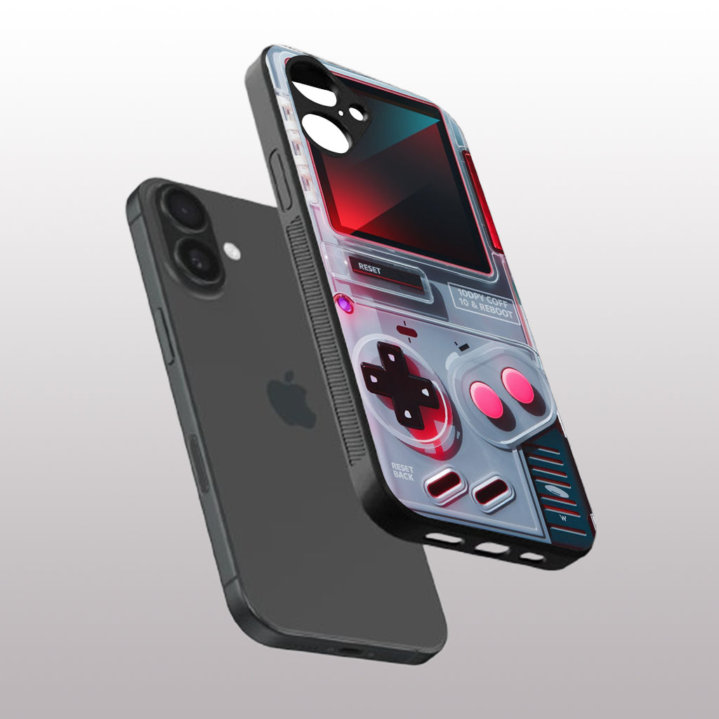 Game Boy Classic Grey pattern phone case for iphone 16 | Glass case