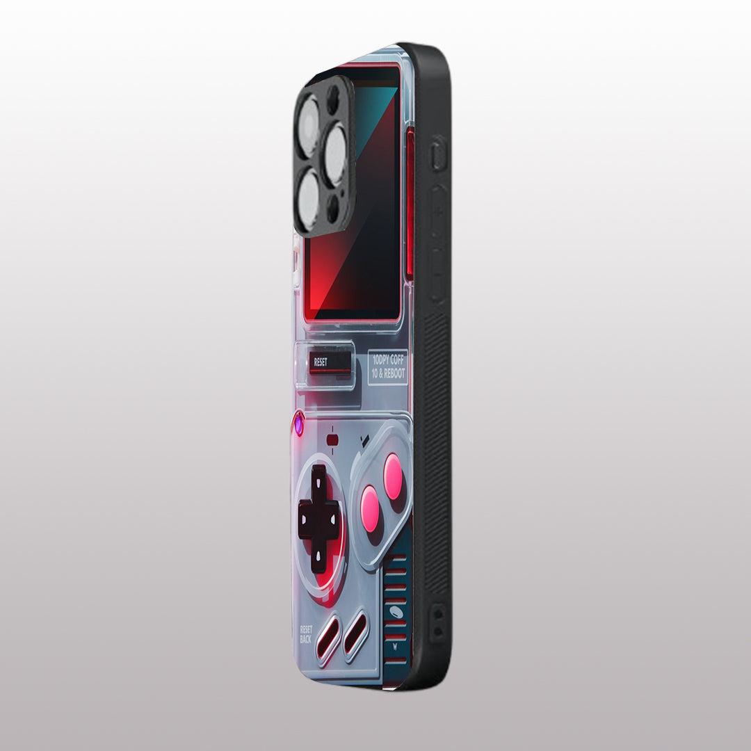 Game Boy Classic Grey pattern phone case for iphone 16 pro max | Glass case