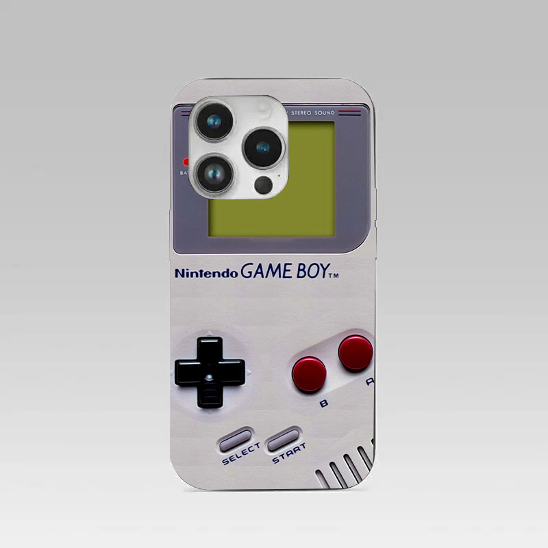 Game Boy Classic Off-white pattern phone case for iphone 14 pro | Glass case