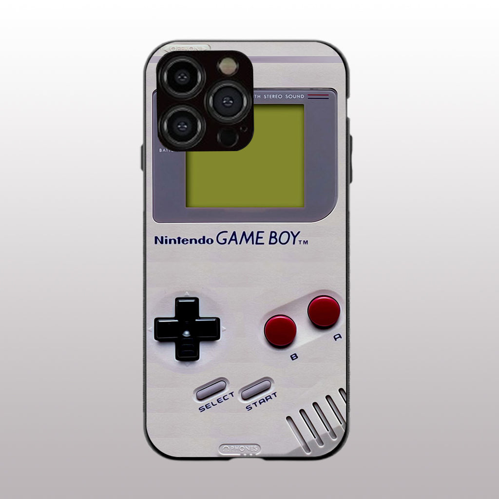 Game Boy Classic Off-white pattern phone case for iphone 15 pro max | Glass case