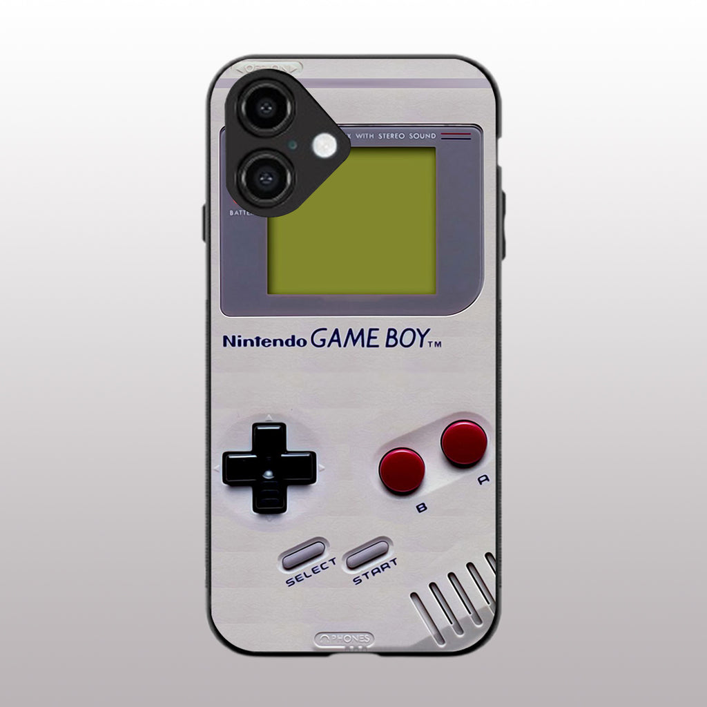 Game Boy Classic Off-white pattern phone case for iphone 16 plus | Glass case