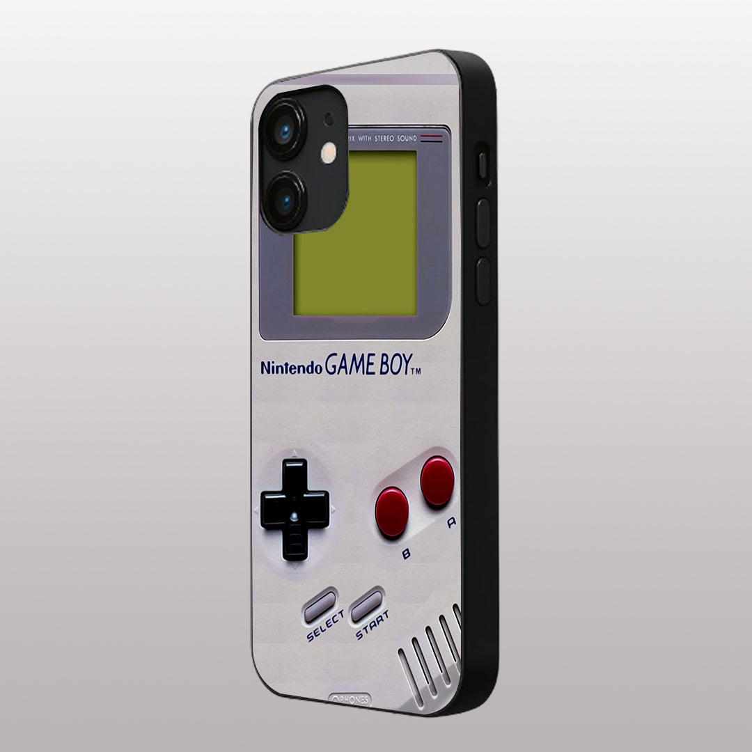 Game Boy Classic Off-white pattern phone case for iphone 12 mini|Glass case