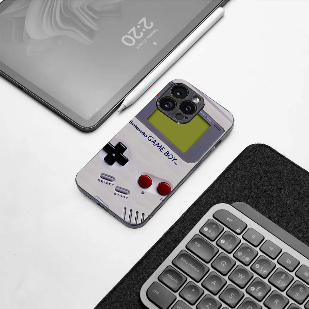 Game Boy Classic Off-white pattern phone case for iphone 13 pro | Glass case