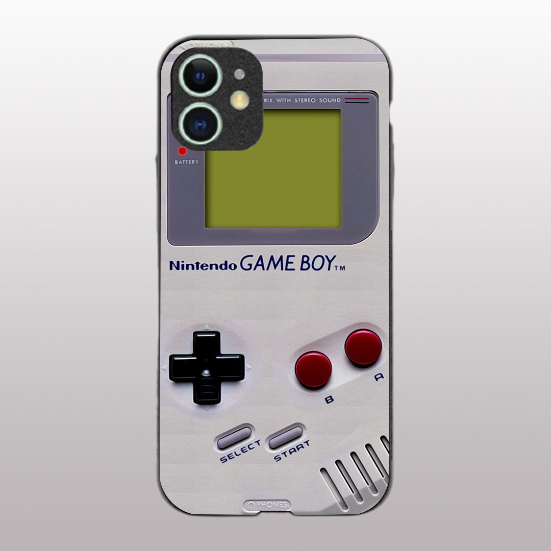 Game Boy Classic Off-white pattern phone case for iphone 12 mini|Glass case
