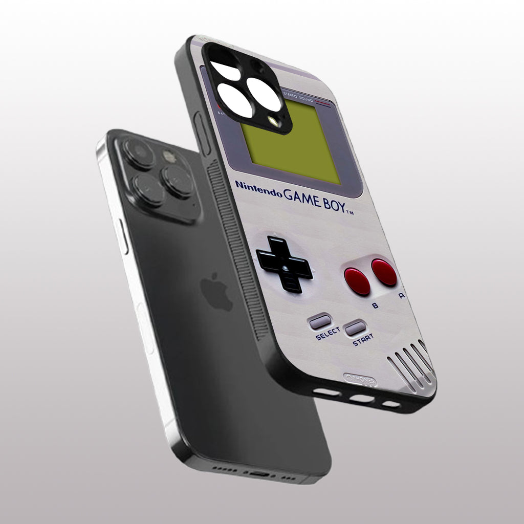 Game Boy Classic Off-white pattern phone case for iphone 15 pro max | Glass case
