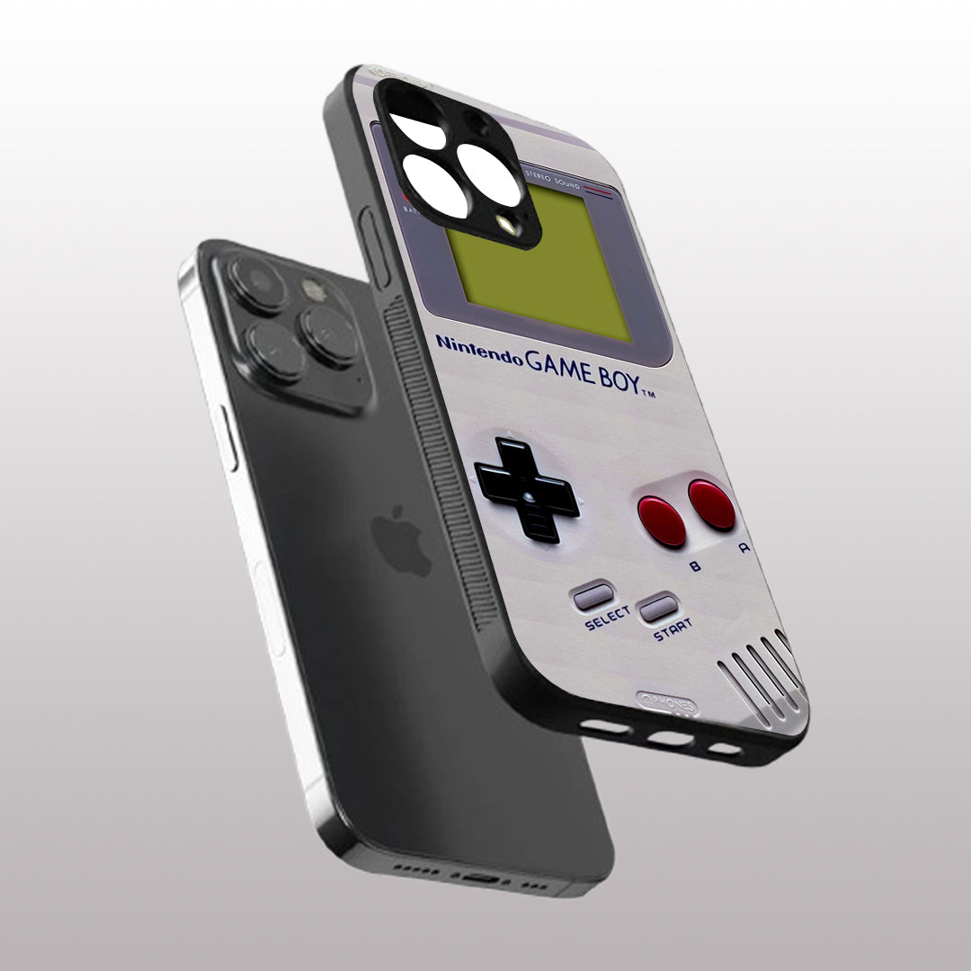 Game Boy Classic Off-white  pattern phone case for iphone 16 pro max | Glass case