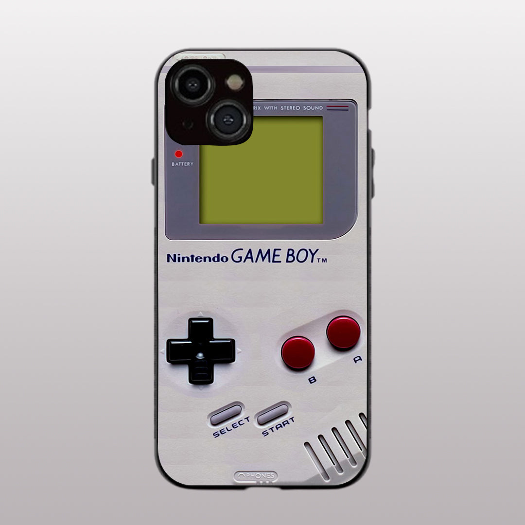 Game Boy Classic Off-white pattern phone case for iphone 15 | Glass case