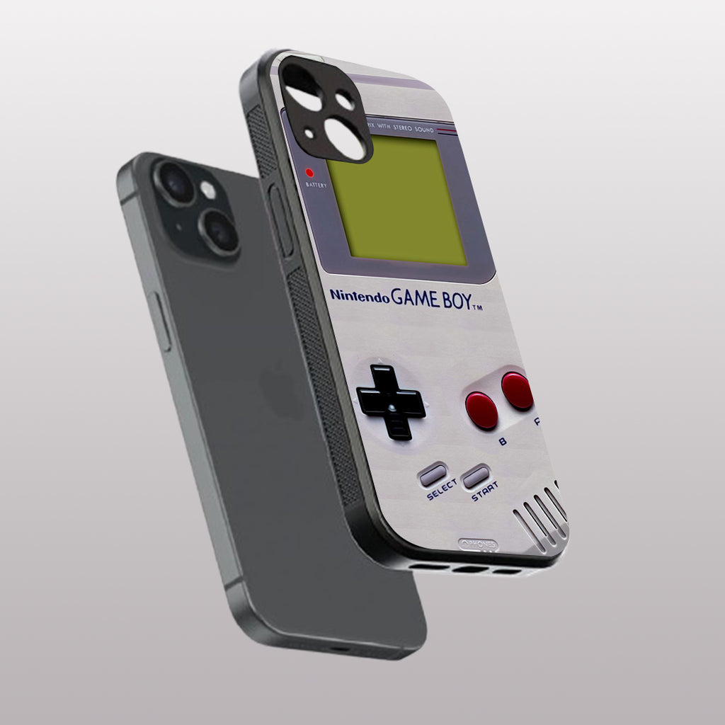 Game Boy Classic Off-white pattern phone case for iphone 13 mini | Glass case