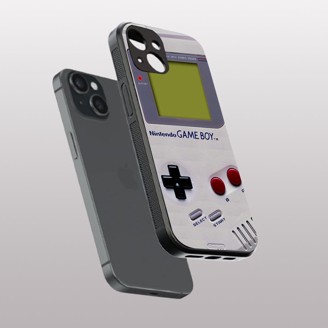 Game Boy Classic Off-white pattern phone case for iphone 13 mini | Glass case
