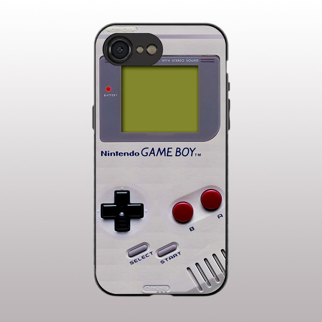 Game Boy Classic Off-white pattern phone case for iphone 16E | Glass case