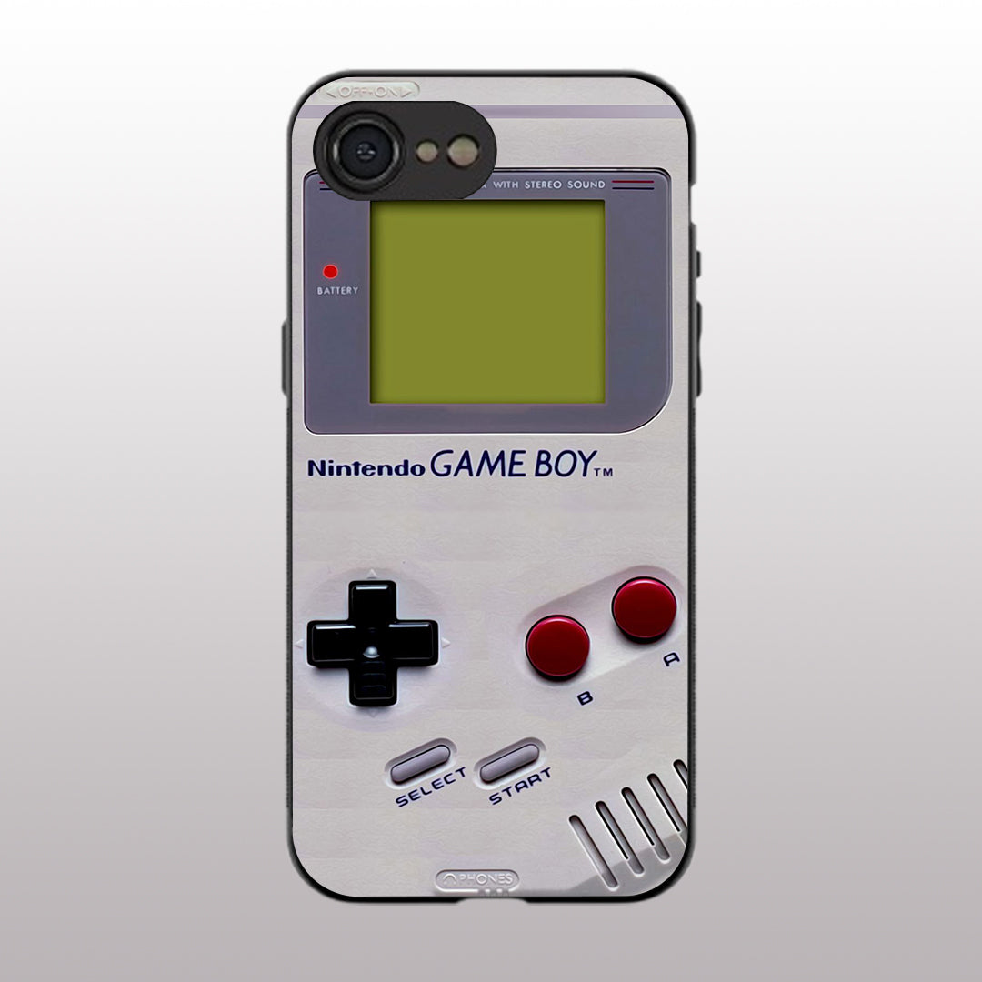 Game Boy Classic Off-white pattern phone case for iphone 16E | Glass case