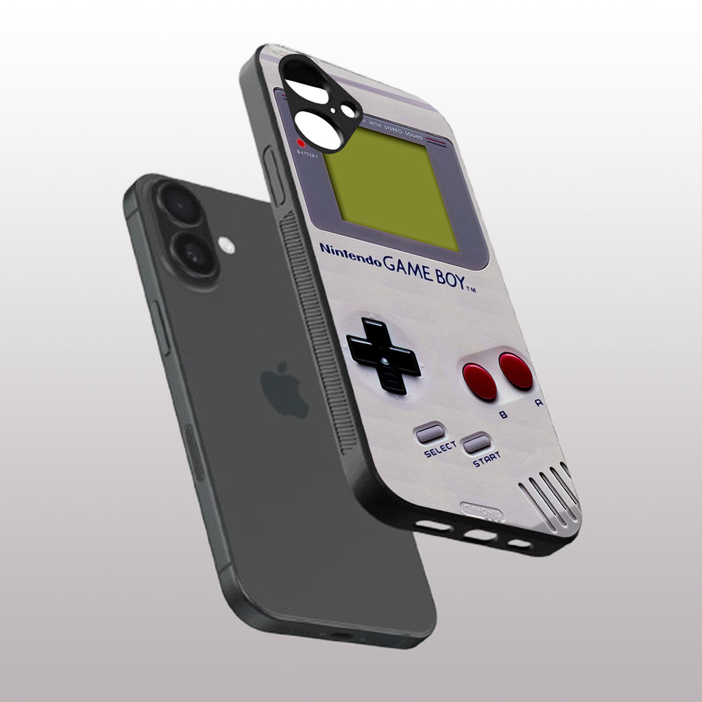 Game Boy Classic Off-white pattern phone case for iphone 16 | Glass case
