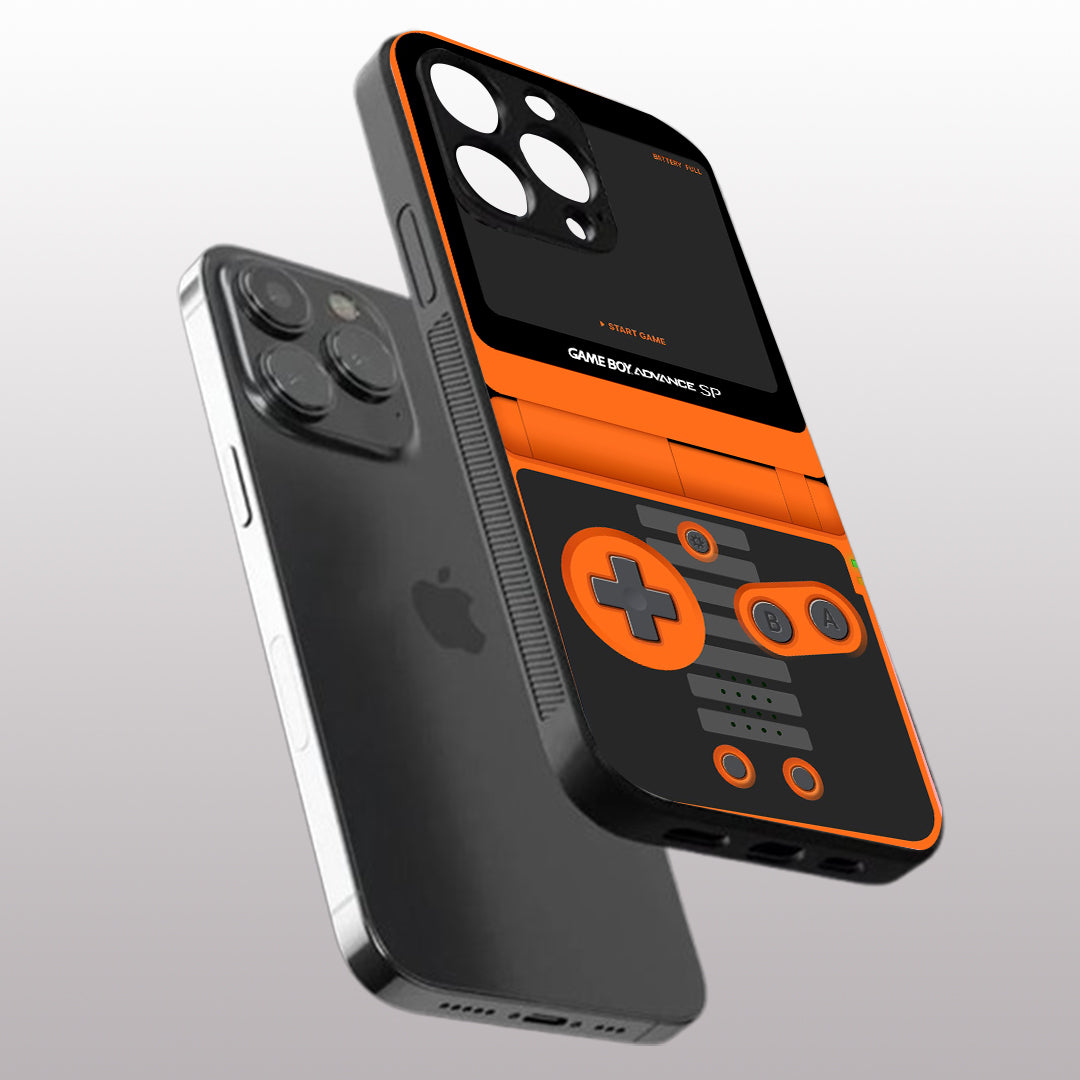 Game Boy Classic Orange pattern phone case for iphone 12 pro max | Glass case