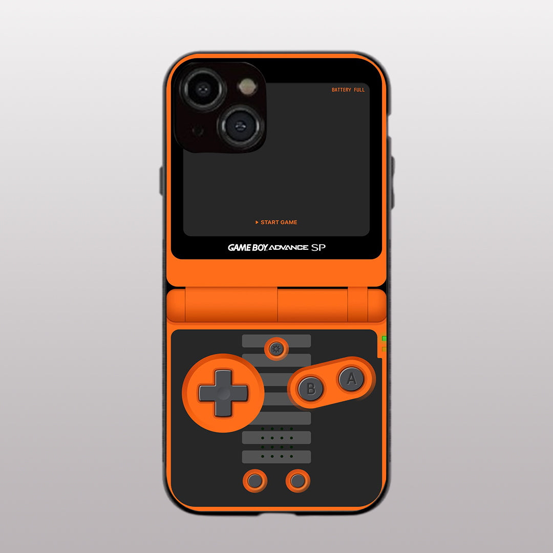 Game Boy Classic Orange pattern phone case for iphone 15 plus | Glass case