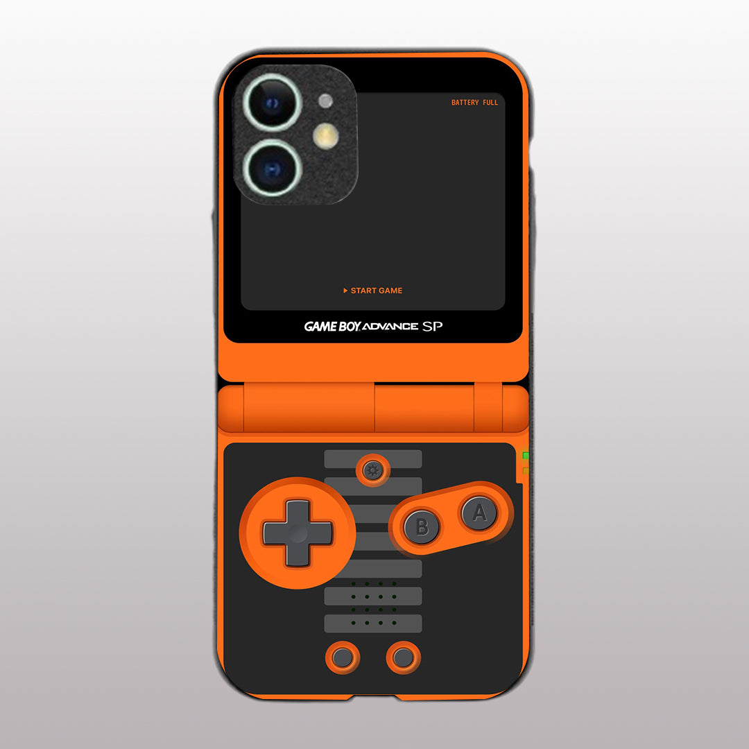 Game Boy Classic Orange pattern phone  case for iphone 12 mini|Glass case