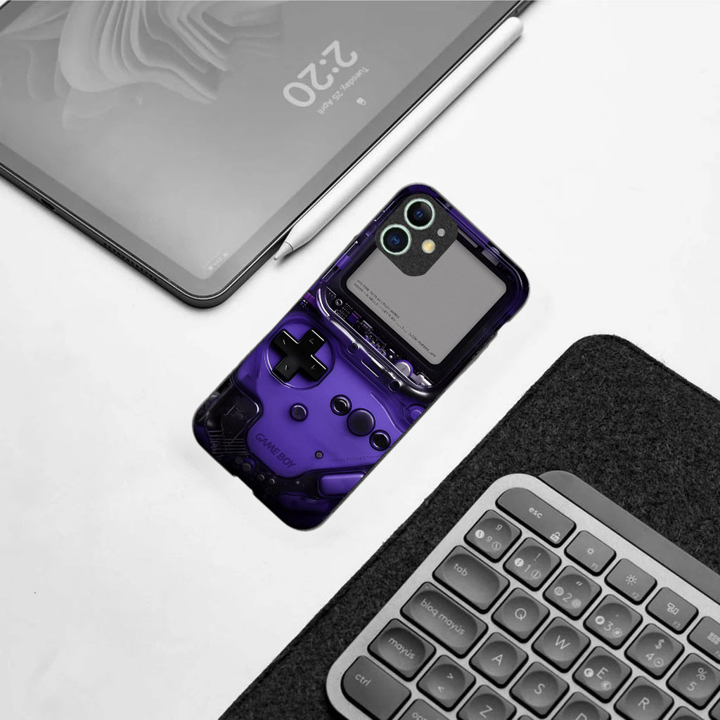 Game Boy Classic Purple pattern phone case for iphone 11 | Glass case