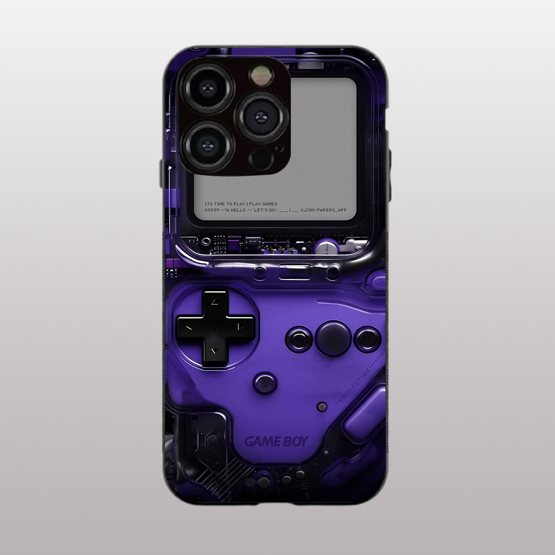 Game Boy Classic Purple pattern phone case for iphone 13 pro |Glass case