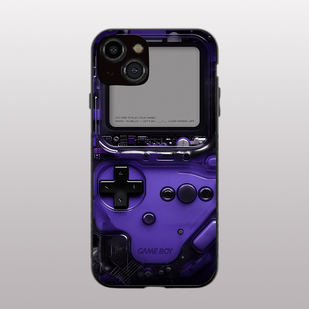 Game Boy Classic Purple pattern phone case for iphone 13 mini | Glass case